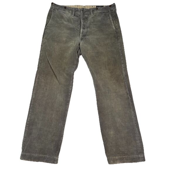 RRL Ralph Lauren Double RL Corduroy Straight Men’s Pants Taupe Size 36x32 - Picture 1 of 11